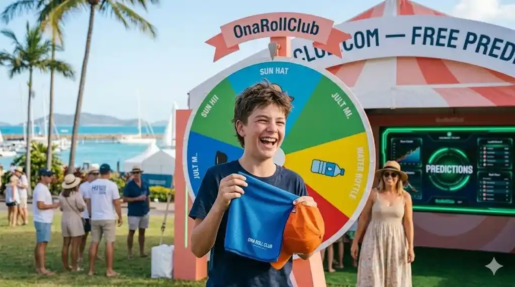Visitors at the ONAROLLCLUB prize wheel