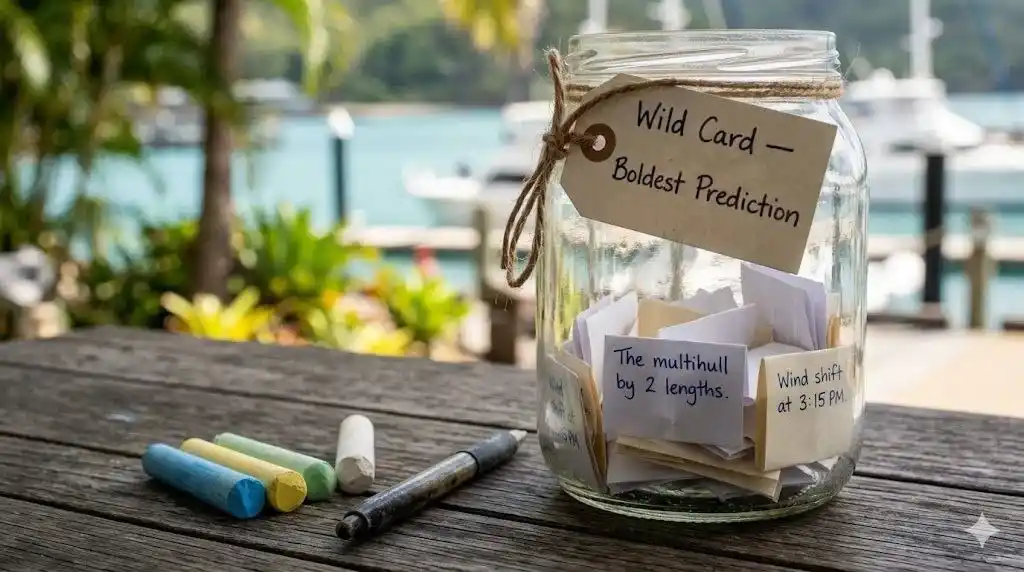 Wild Card prediction jar on the table